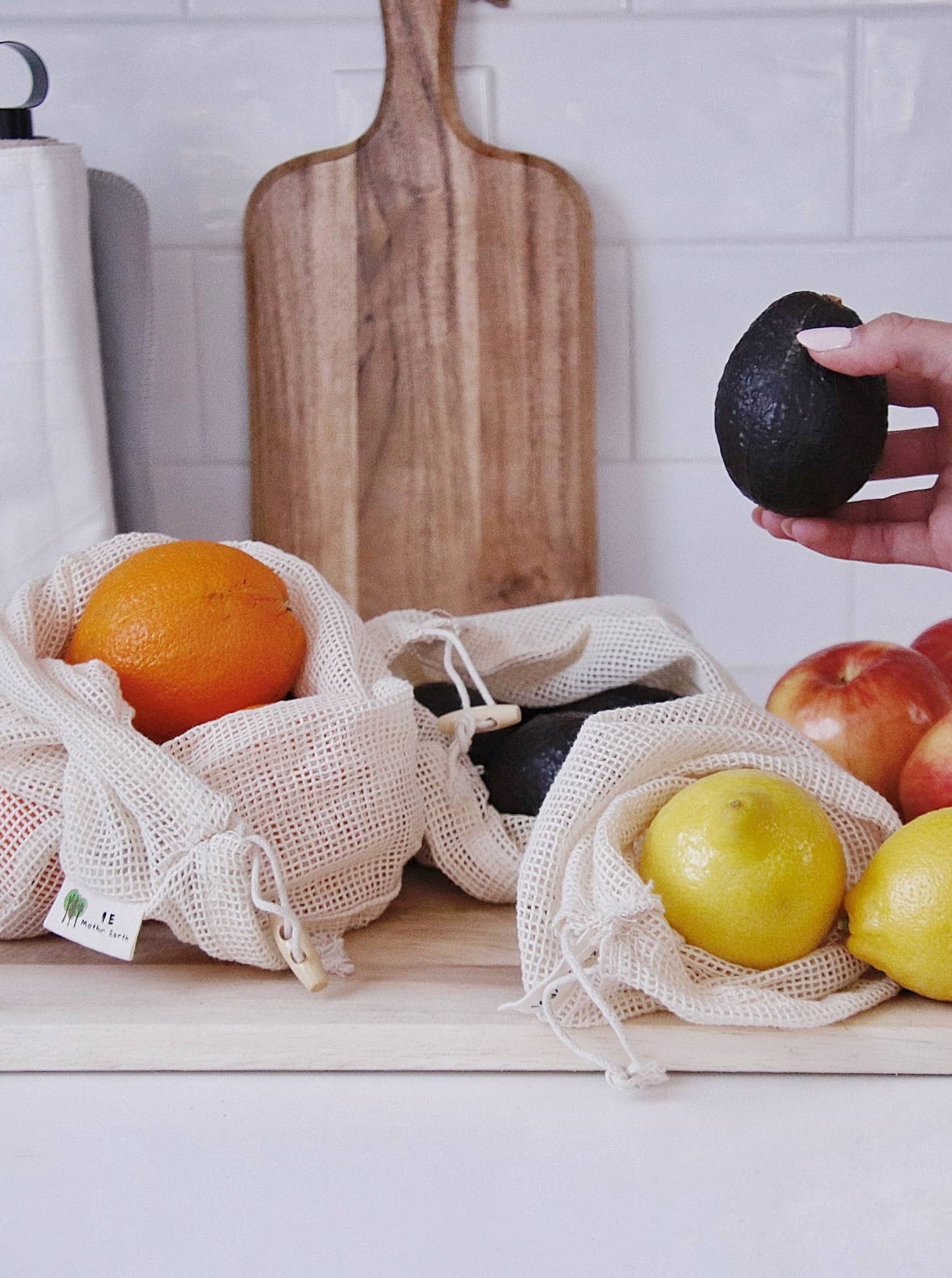 Organic Cotton Mesh Produce Bags- 3 Pack