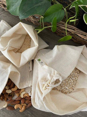 Cotton Muslin Bulk Shopping Bags 3-Pack