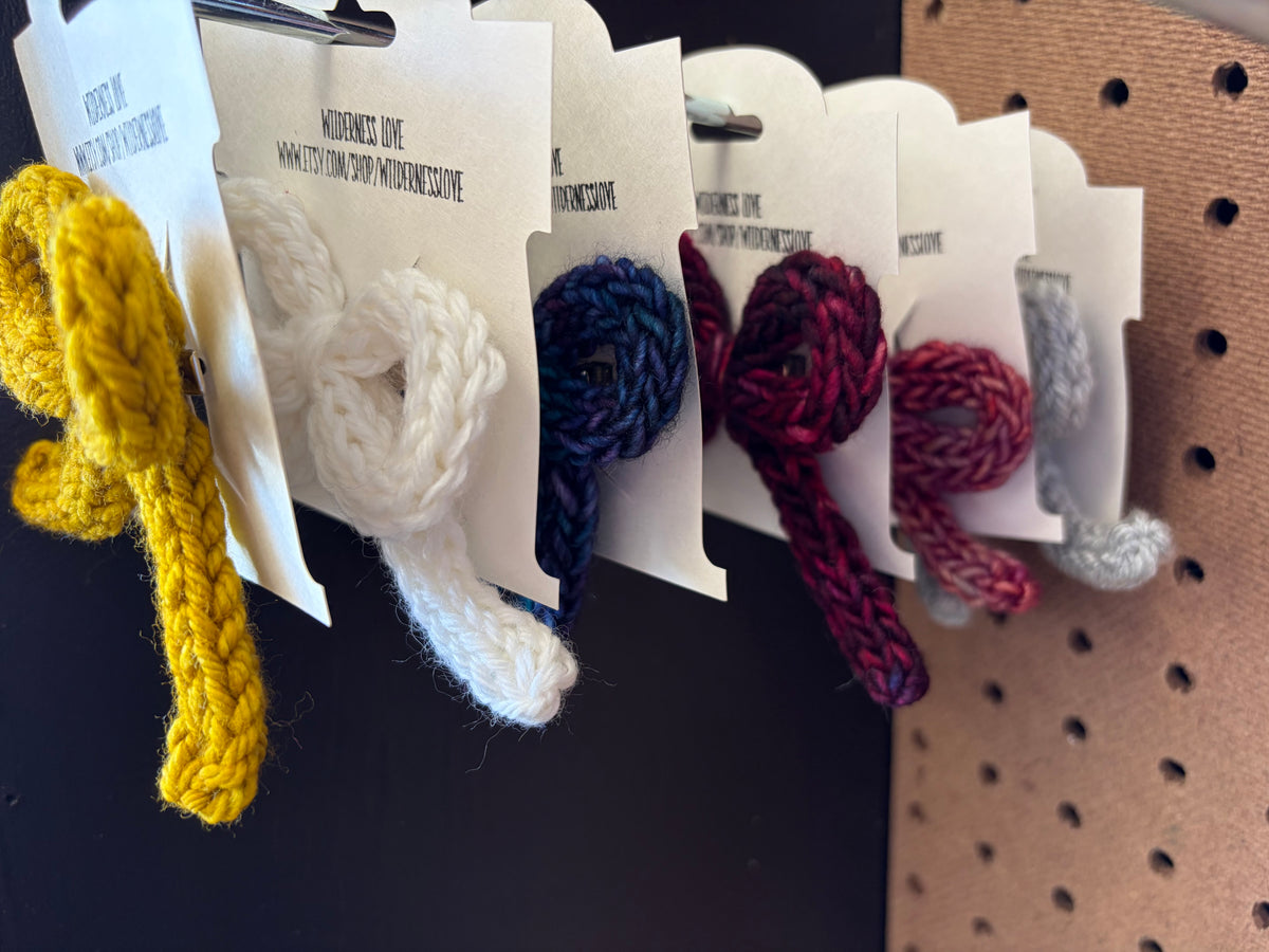 Hand Knitted Hair Bow