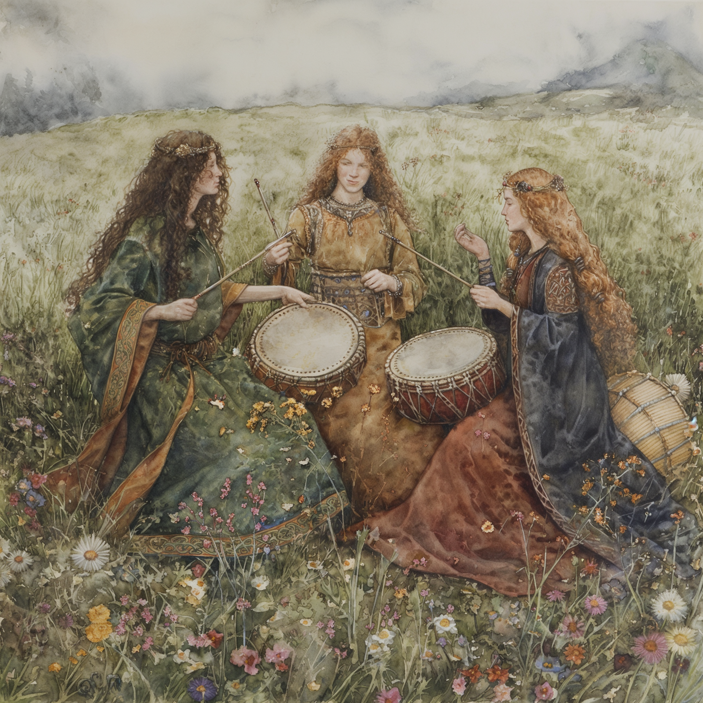 When the Drummers Were Women Fine Art Print