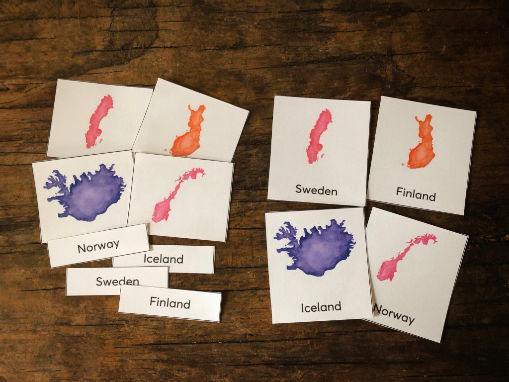 Geography 3-Part Cards - Europe